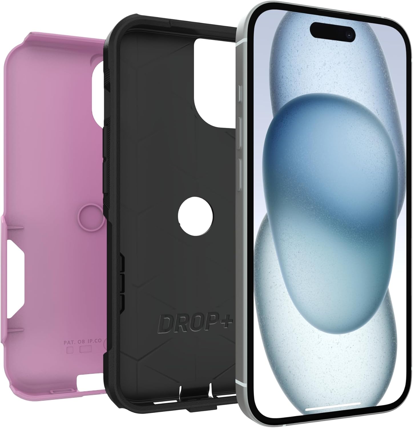 OtterBox iPhone 17e, iPhone 16e, iPhone 15, iPhone 14, & iPhone 13 Commuter Series Case - Lavender Eclipse (Pink & Black) - Slim & Tough - Pocket-Friendly - with Port Protection