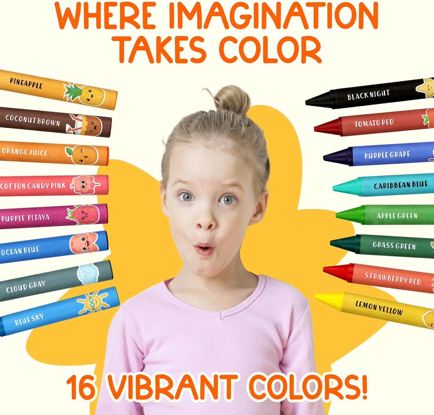 Tinyeks Jumbo Crayons – Non-, Washable, Easy-to-Hold Art Supplies