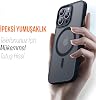 Case for iPhone from Babylon Camera Protected Matte Transparent Color Case with Magsafe Wireless Charging Feature (iPhone 12 Pro Max Black)