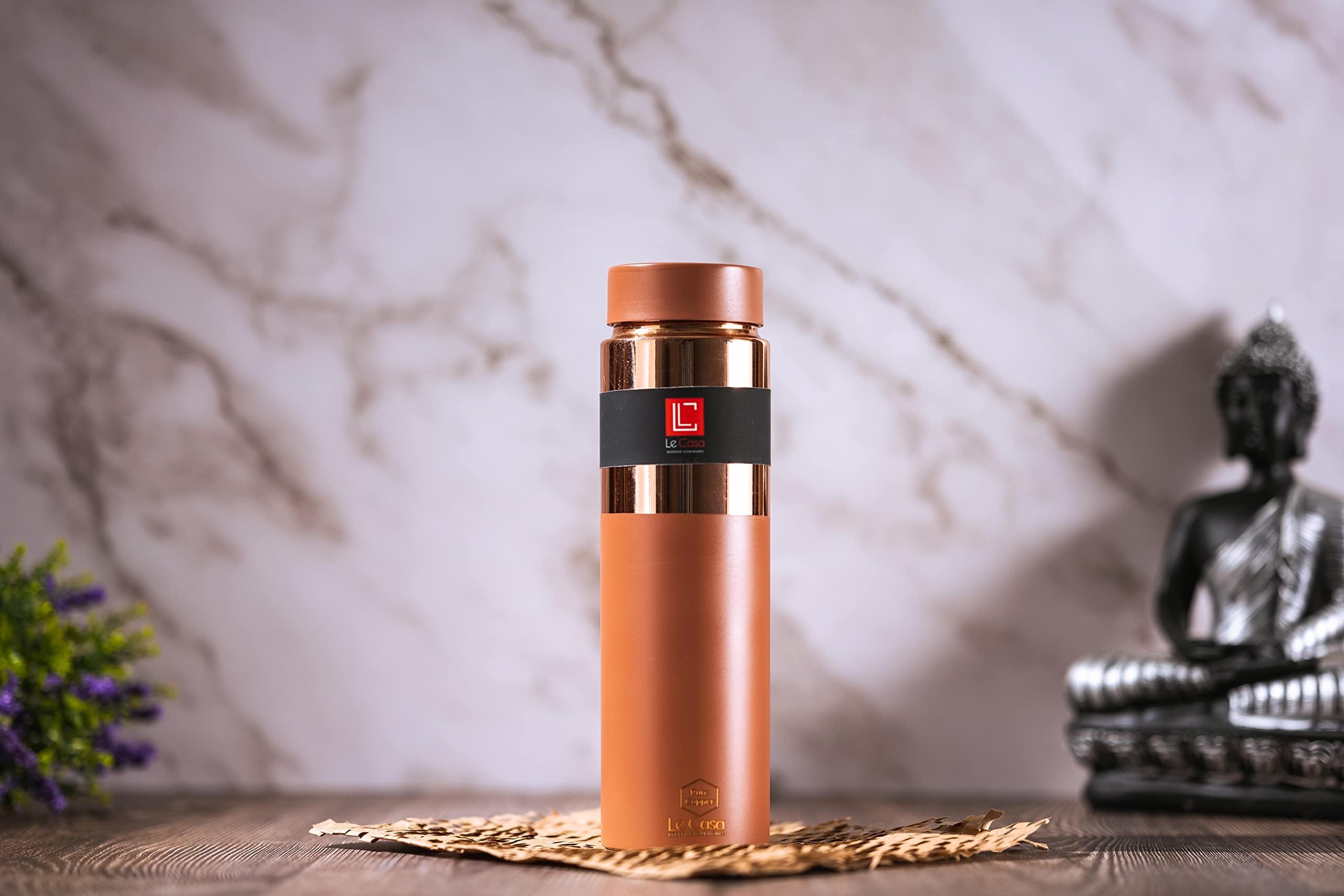 Greek Copper Water Bottle - 1000ML | Pure Copper -3