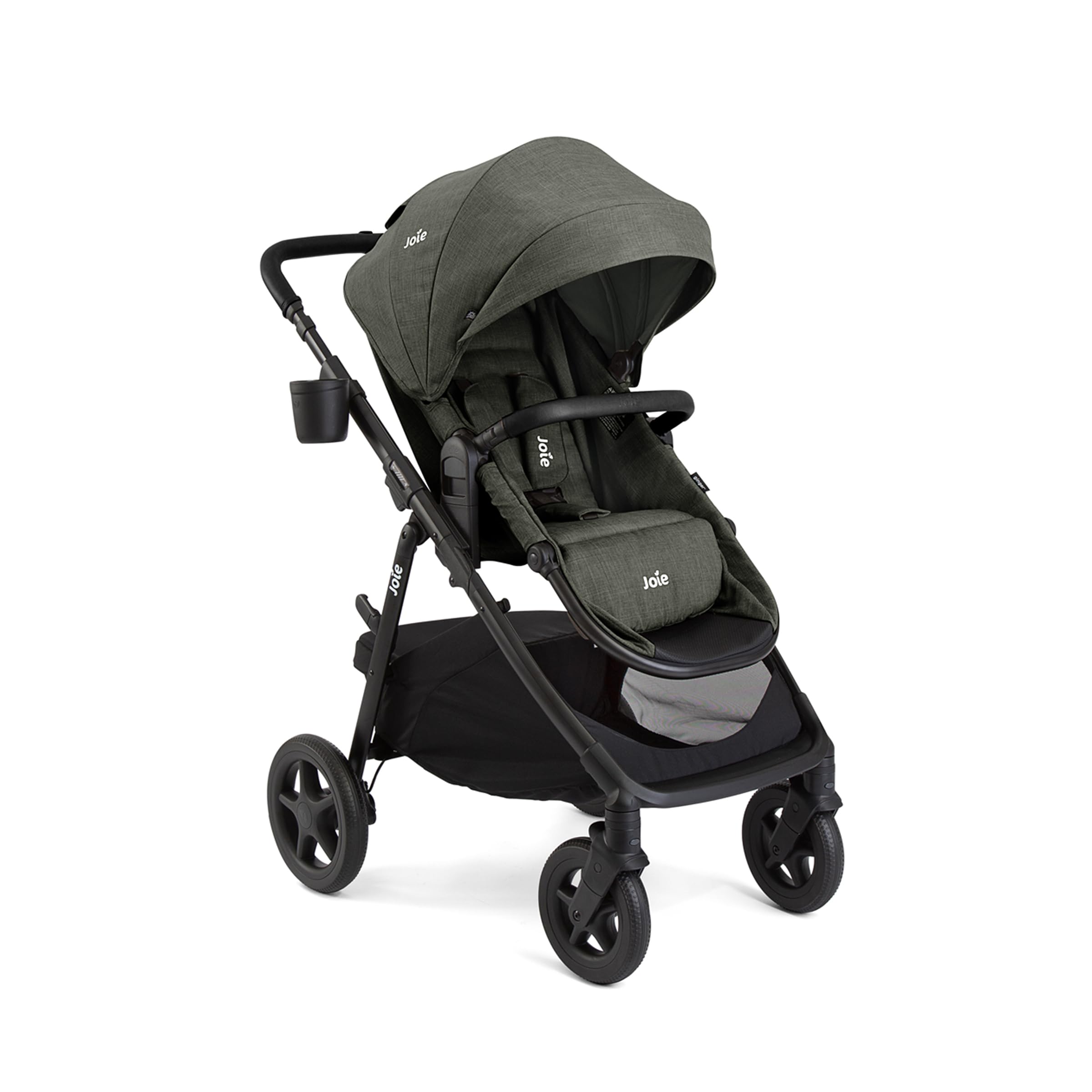 Joie Ginger 4-in-1 Convertible Pramette and Stroller, Height Adjustable seat, All-Wheel Suspension, Extra Storage – for Newborns and Toddlers (