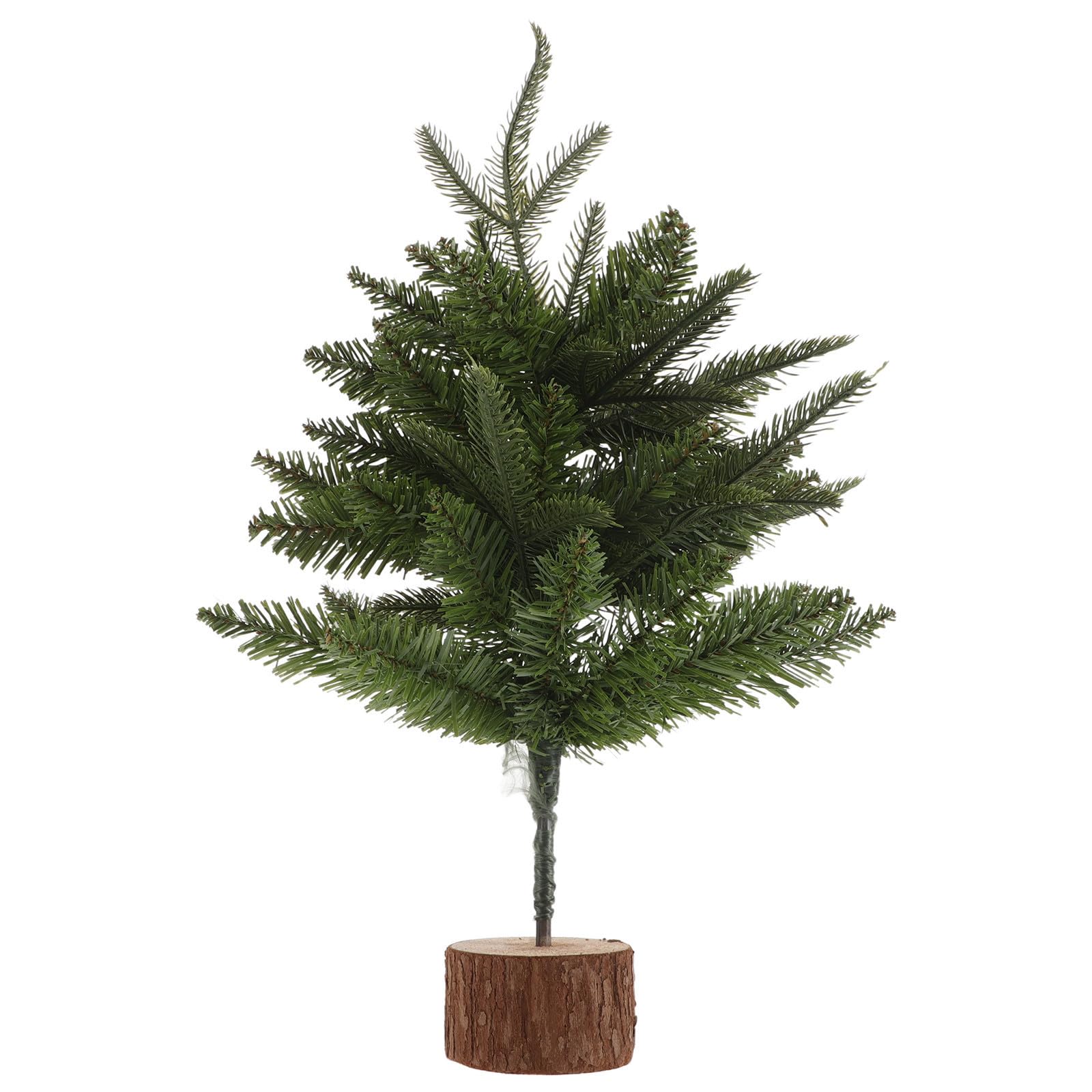 5 Stück Künstlicher Tischweihnachtsbaum 45cm mit Holzsockel für