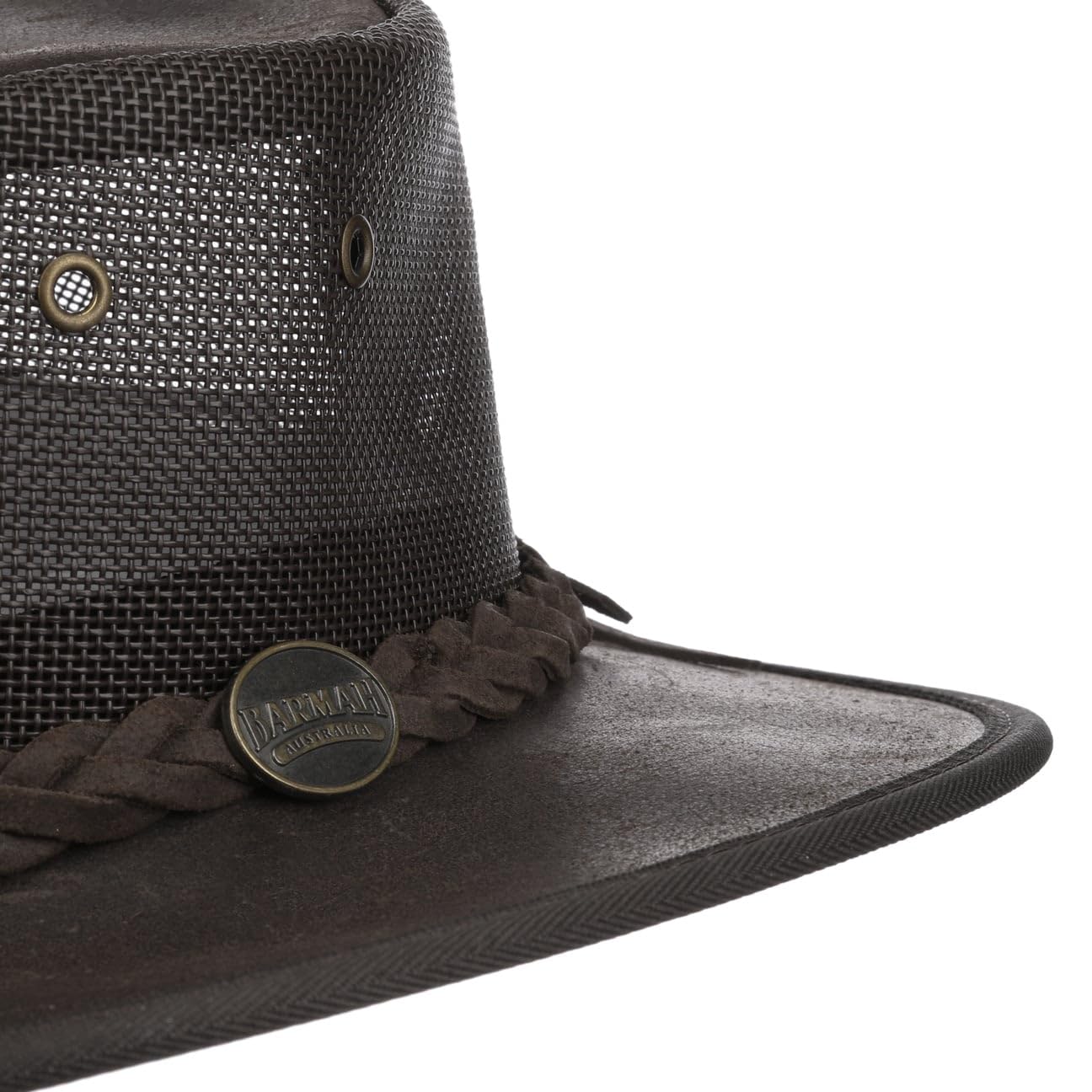 Barmah Cappello in Pelle Foldaway Cooler Uomo - Made Australia Western con Fascia Estate/Inverno Primavera Estate Autunno Inverno