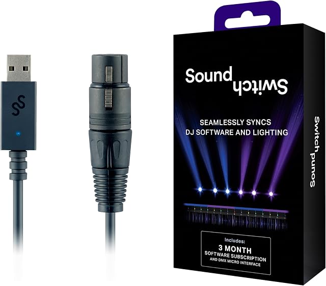 SoundSwitch Micro DMX Interfejs  kompaktowy interfejs USB na DMX z darmowym 3-miesięcznym dostępem do oprogramowania SoundSwitch