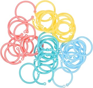 Tofficu 80 peças de fichários de cartão de anel anéis coloridos fichário de cartão de índice anéis de documentos anéis de cartão flash anéis de plástico anéis clipes anéis anéis de pressão suprimentos de escritório estoque de cartão o círculo