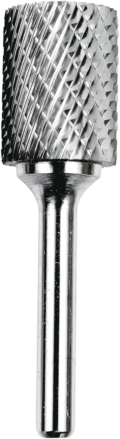 Dedeco 12150 Carbide Bur, Double-Cut, Cylindrical Flat End, 1/4 x 3/4 x 1, SA-7