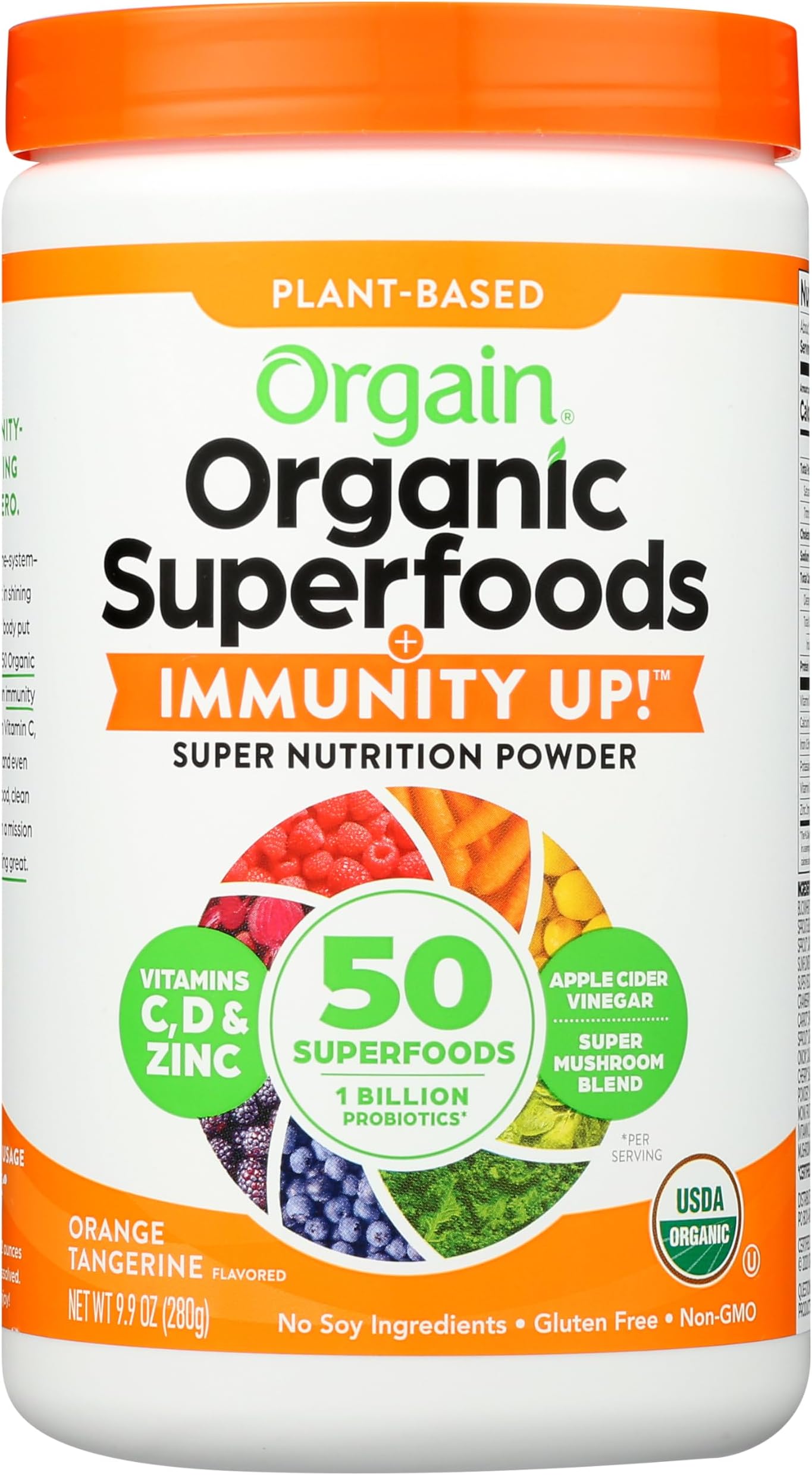 Orgain Organic Immunity Up! Powder, Orange Tangerine