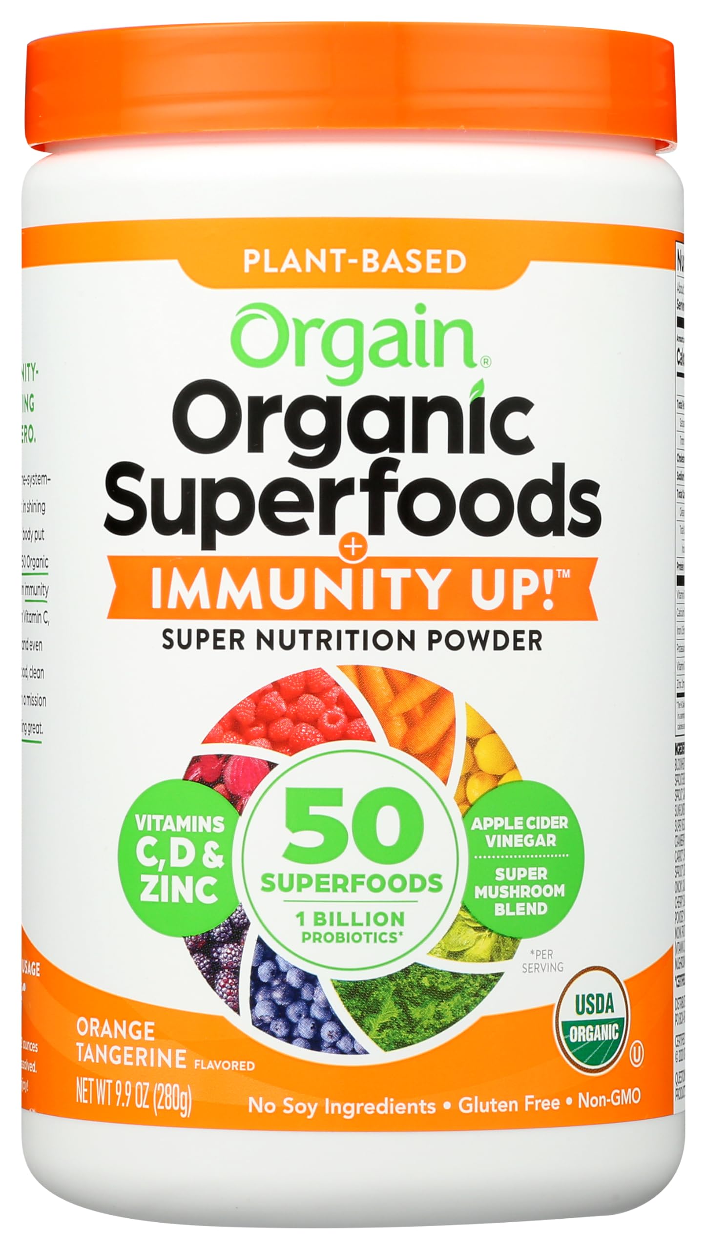 Orgain Organic Immunity Up! Powder, Orange Tangerine