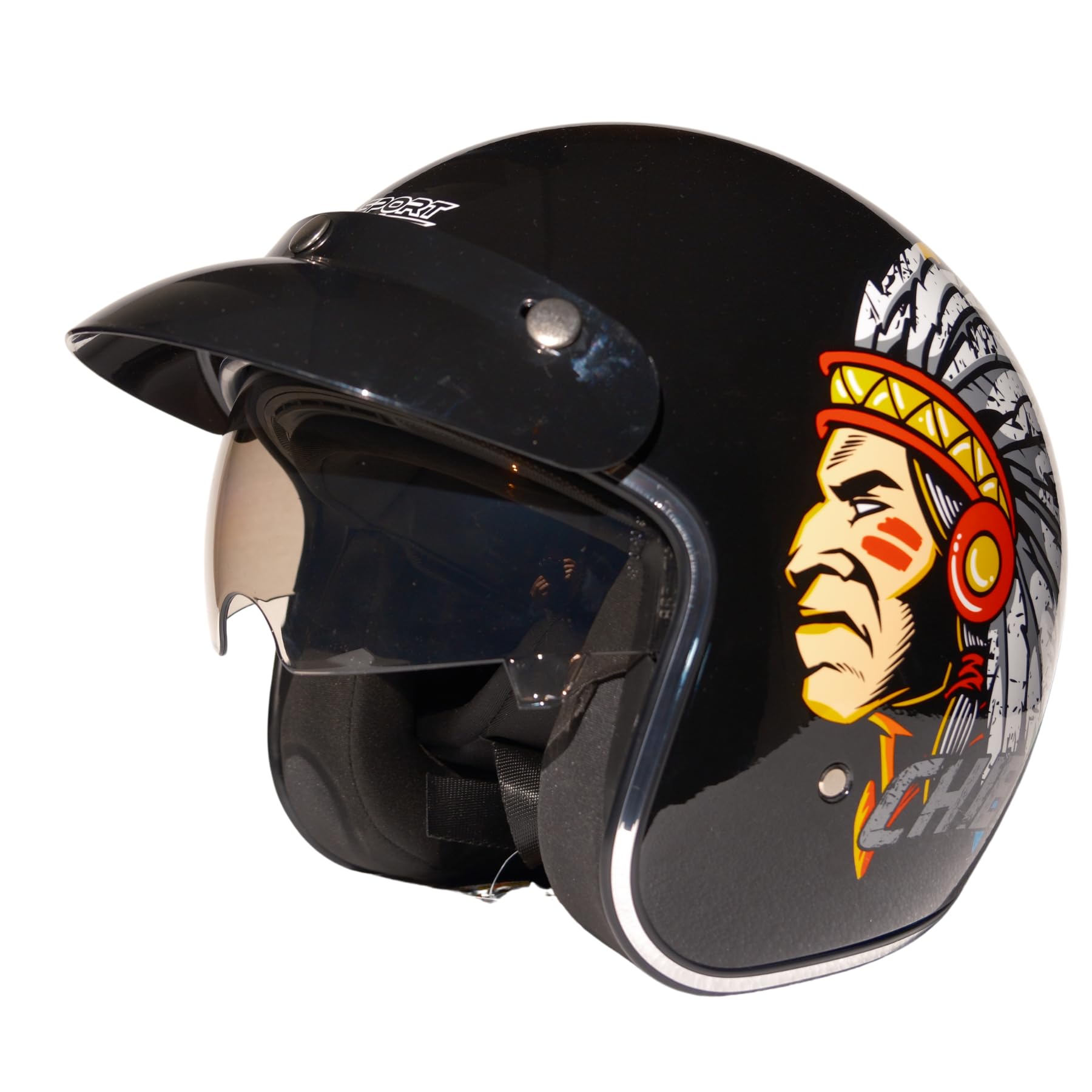 Casco Jet con Visera Cascos Abiertos Moto Scooter Certificado ECE