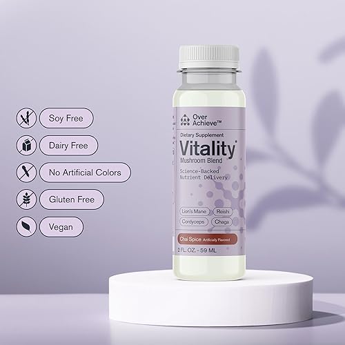 Miniatura 6 de Bebida de suplemento de hongos, mezcla de vitalidad de acción rápida, Cordyceps, Reishi, Chaga, melena de león, Ashwaganda, para adultos, sabor a