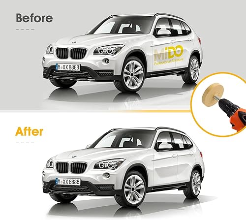 Miniatura 3 de Paquete de 2 unidades de goma para quitar calcomanías, rueda de goma para taladro, elimina rayas de automóvil, cintas de vinilo y gráficos, kit de