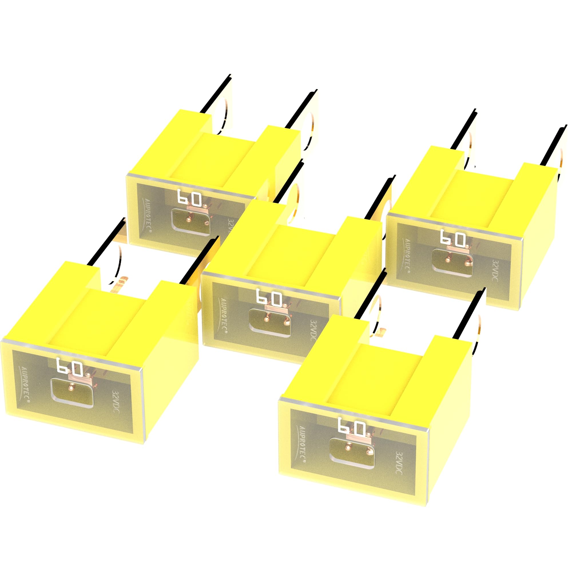 AUPROTEC PAL B Block Fuse Male OTO BT Japan 30A - 140A Selection: 60A Amps Yellow Pack of 5