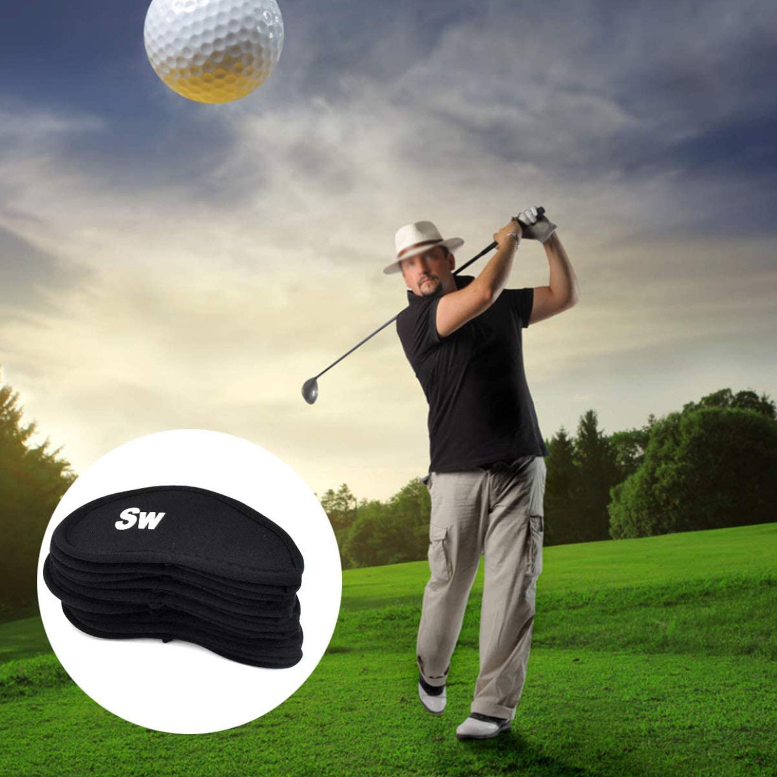 Fundas para Cabeza de Club de Golf – Fundas Protectoras de Hierro con Número Impreso – 2 Piezas