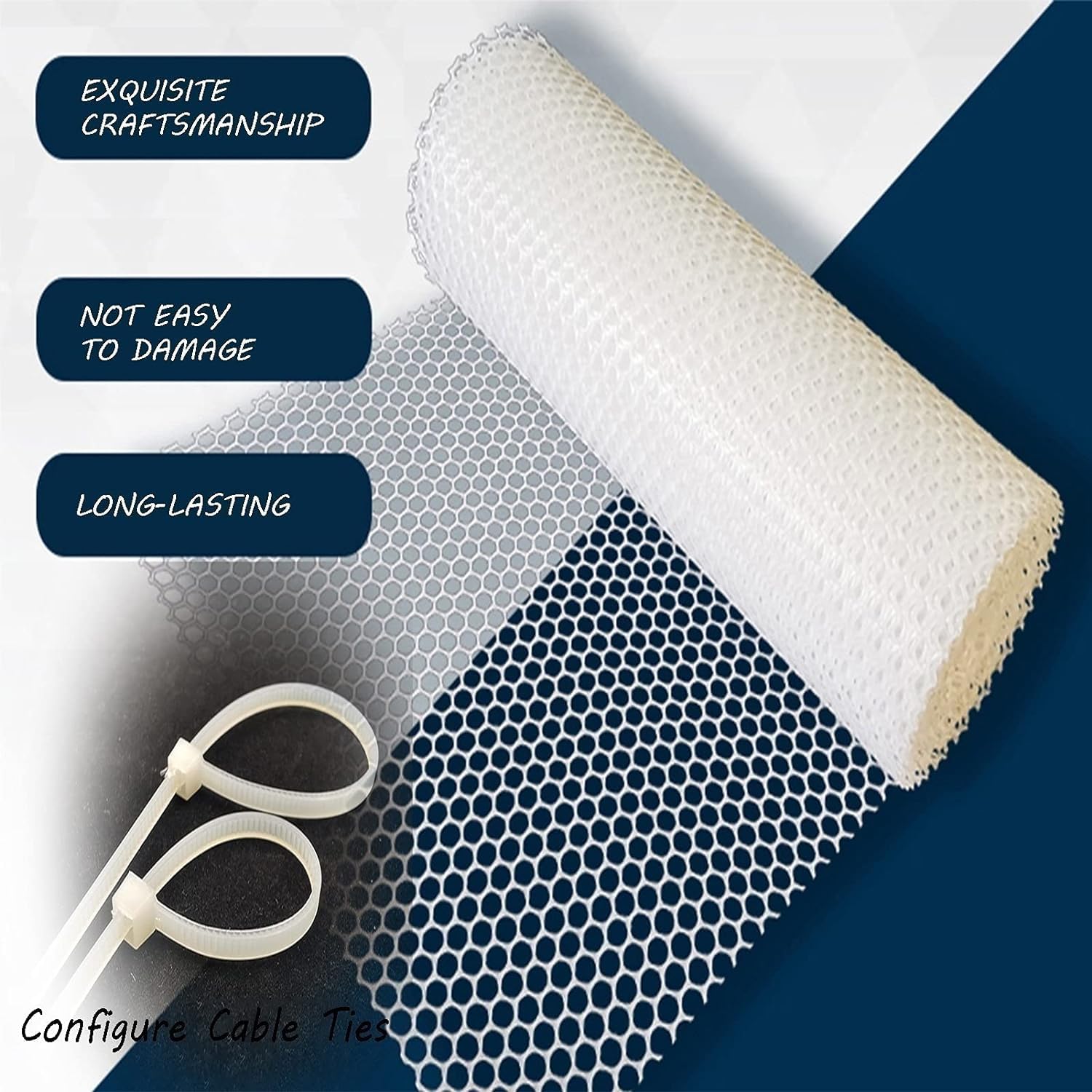Reti per Balcone Rete for Recinzione da Giardino in plastica Rete for Piante Fiori Alberi Protezione Rete for Allevamento di pollame Personalizza ﻿(Clear-0.8cm,1.2mx10m)