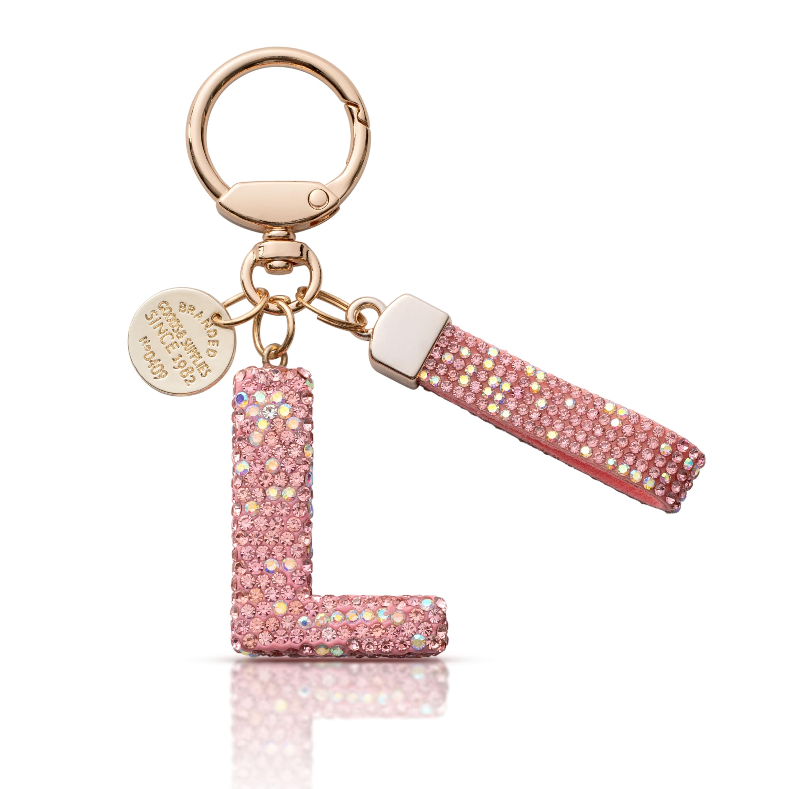 MORSUNBELA Schlüsselanhänger Buchstabe Glitzer Schlüsselanhänger mit Anfangsbuchstabe Keychain Strass für Frauen Damen Mädchen