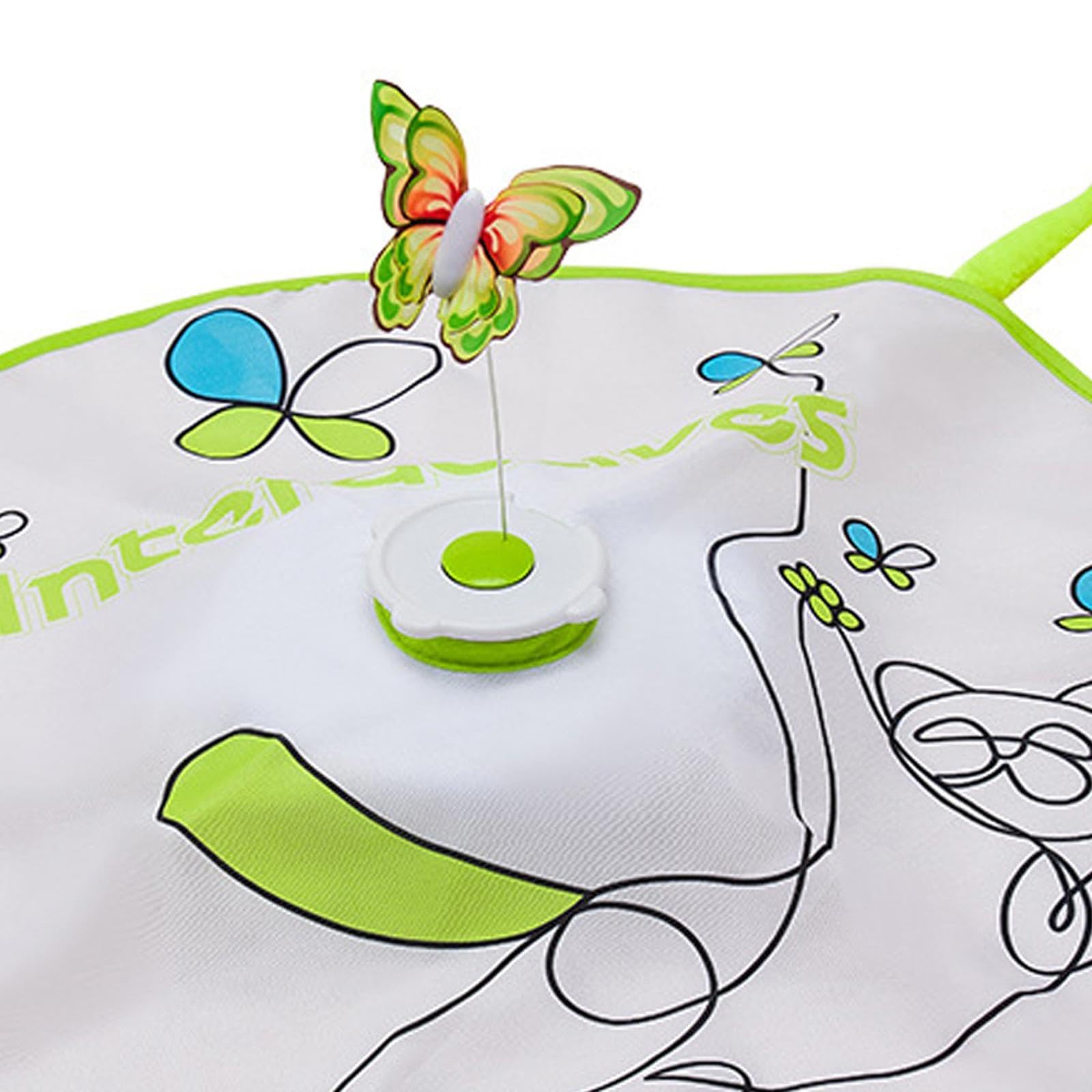 Juguete Interactivo para Gatos, Juguete Eléctrico Giratorio con Plumas para Gatos, Mariposa Ligera Y Aleteante para Entrenamiento de Persecución Y Jue