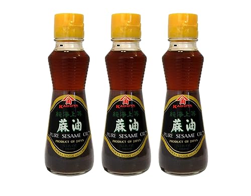 Kadoya Aceite de sésamo puro (paquete de 3, total de 16.5 onzas líquidas)