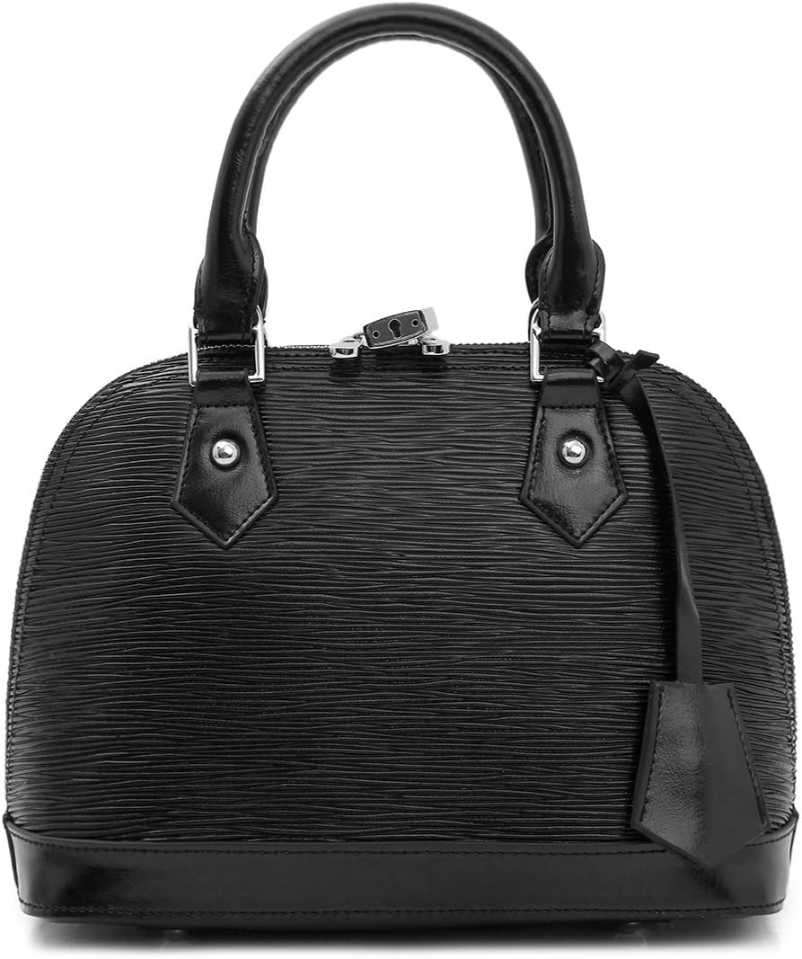 [Azame] ハンドバッグ レディース 南京錠付き アルマ 本革 2way ミニ バッグ 入学式 通学 卒業式 sa882ku (ブラック/black)