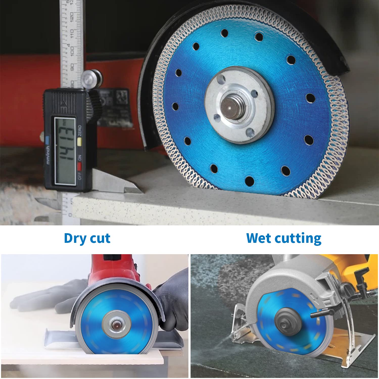 OSECH Super Thin 10" Diamond Porcelain Tile Blade Dry or Wet Cutting for Granite Marlbe Ceramic Porcelain Tiles