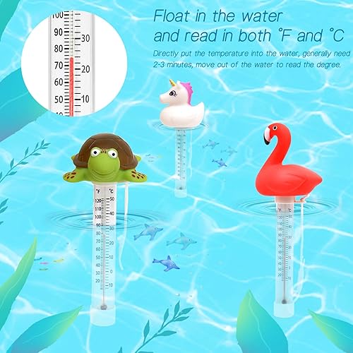Miniatura 6 de XY-WQ Termómetro flotante para piscina, tamaño grande, fácil de leer para la temperatura del agua con cuerda para piscinas al aire libre e interior,