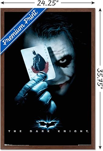 Miniatura 28 de Trends International Póster de pared de la película de DC Comics, The Dark Knight, The Joker with Batman, 22.375 x 34 pulgadas, versión enmarcada