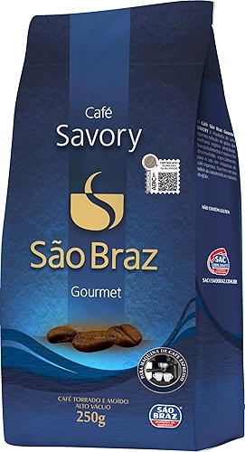 Café São Braz Gourmet Savory 250g - 100% Arábica, Torrado e Moído