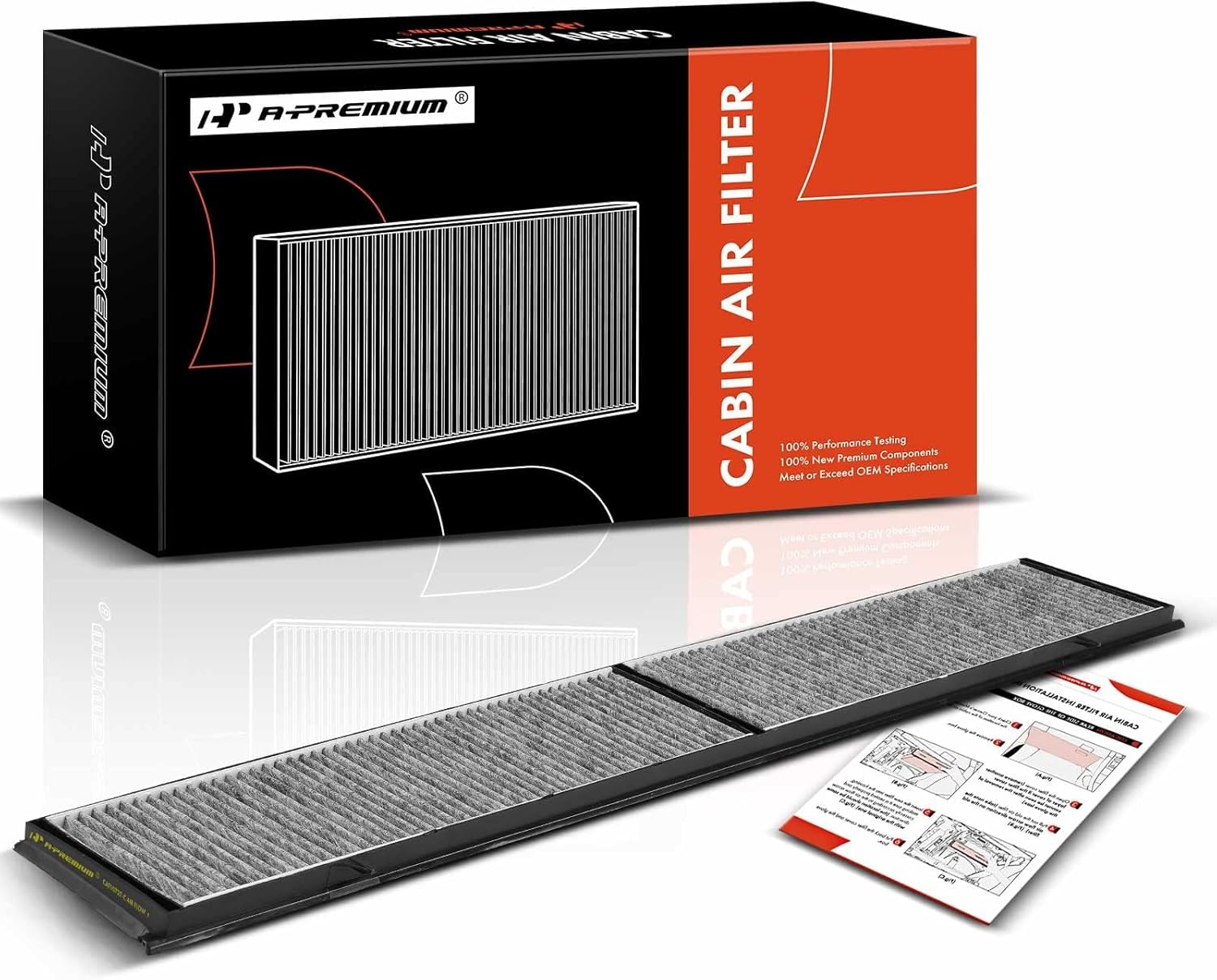 A-Premium Cabin Air Filter w/Activated Carbon Compatible with BMW 323i, 325i, 325xi, 328i, 328i xDrive, 328xi, 330i, 330xi, 335d, 335i, 335i xDrive, 335is, 335xi, X1, 1 Series M, 128i, 135i, 135is