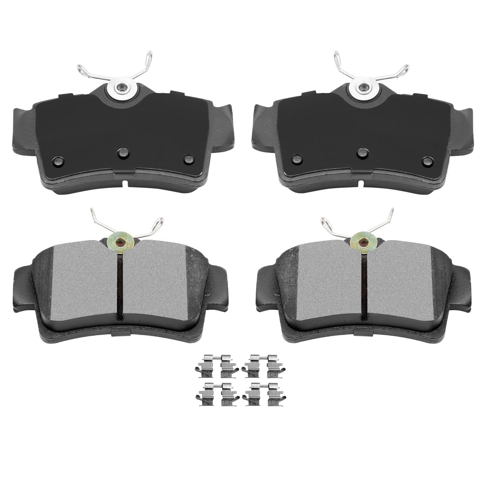 AUTOMUTO 4PCS Rear Semi-Metal Disc Brake Pads Set D627 For Ford For Mustang