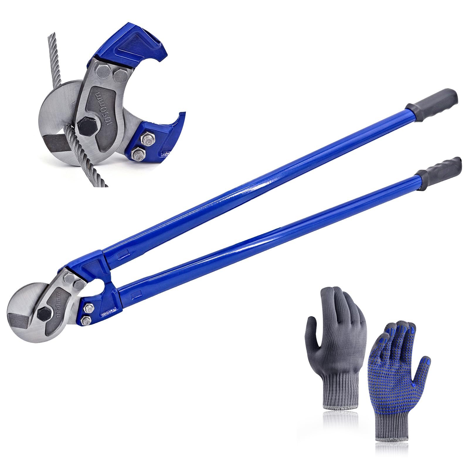 42" Wire Rope Cutter, Hardened Cable Cutter Cuts Up to 13/16"