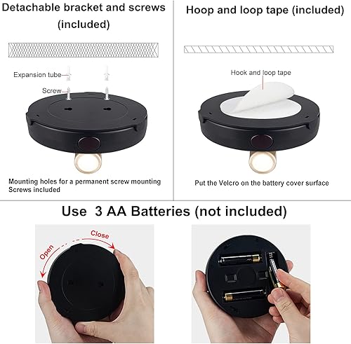 Miniatura 7 de Spotlight funciona con pilas, luz LED inalámbrica, luz regulable para plantas de árbol en interiores, iluminación vertical para exhibición de fotos,