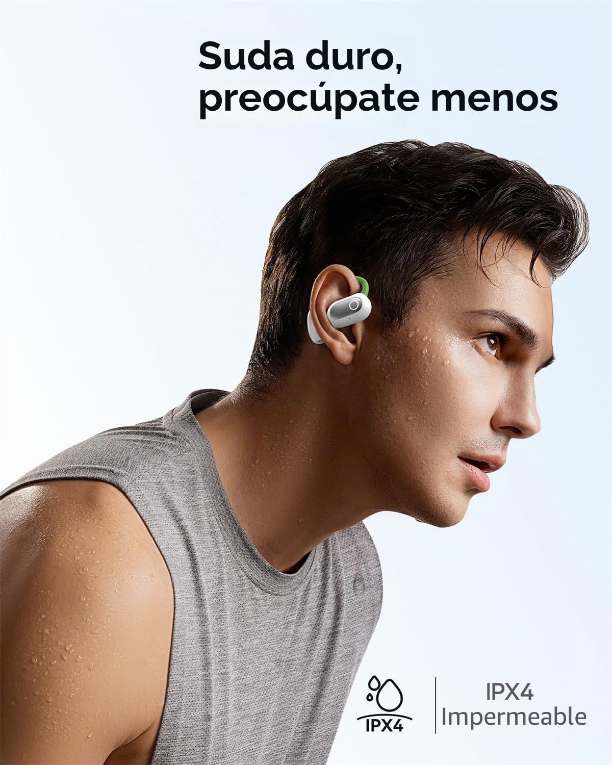 Baseus Eli Sport 1 Auriculares inalámbricos Bluetooth, acústica direccional, bajo Potente, ultraligeros, Carga rápida, micrófonos ENC, Auriculares Oreja Abierta para Correr, Entrenar y Fitness