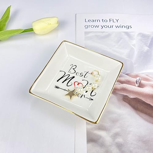 Miniatura 3 de Regalos de Navidad para mamá, regalo de cumpleaños de hija, plato de cerámica, bandeja decorativa para joyas, regalo de Acción de Gracias, Año