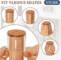 Vista 44 de 24 protectores de suelo para patas de silla para suelos de madera dura, cubiertas de silicona para proteger suelos de baldosas de madera, parte