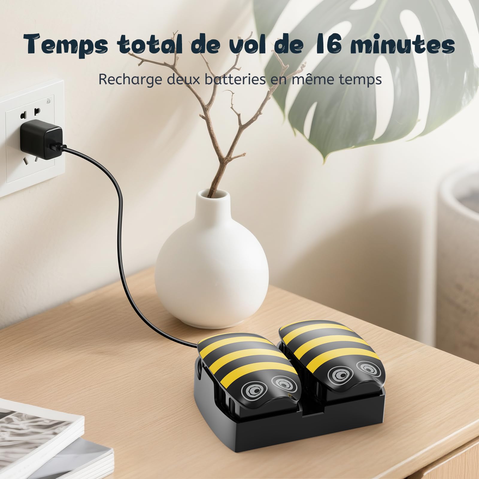 Loolinn | Drone comme Cadeau pour Enfants - Design Amusant, Facile à Piloter, Sûr pour les Enfants, Rotation à 360°, Station de Charge et Deux Batteries Incluses(Cadeau pour Garçons et Filles)