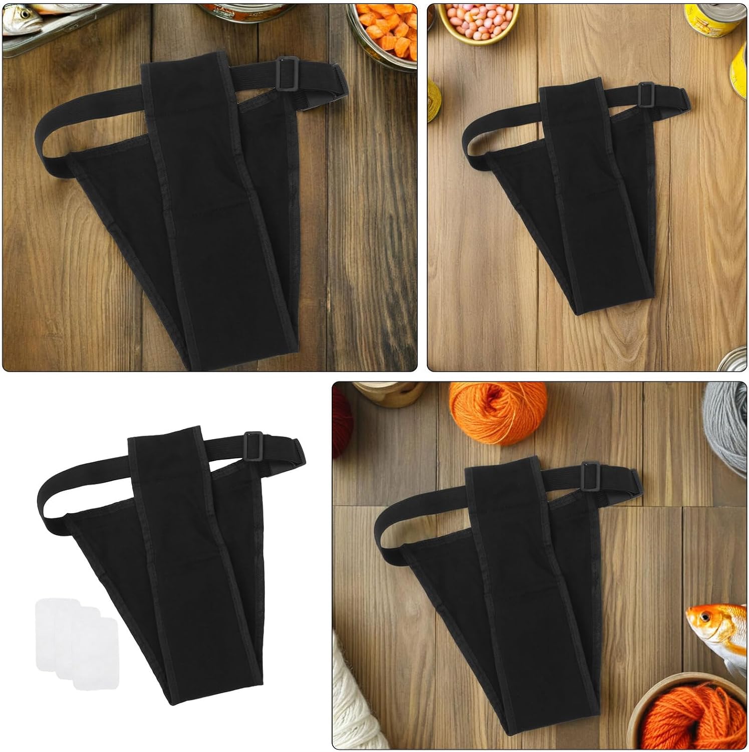 2pcs Female Dog Diapers for Heat with Replaceable Pad Cotton Black | Tailored Fit, Leakproof Protection, Comfortable Wear, for Puppy and Female Dogs, Minimizes Unwanted Attention image 3