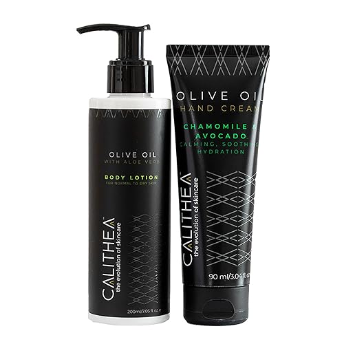 Set Hidratante para el Cuidado Corporal Loción Corporal de Aloe Vera y Crema de Manos con Manzanilla y Aguacate