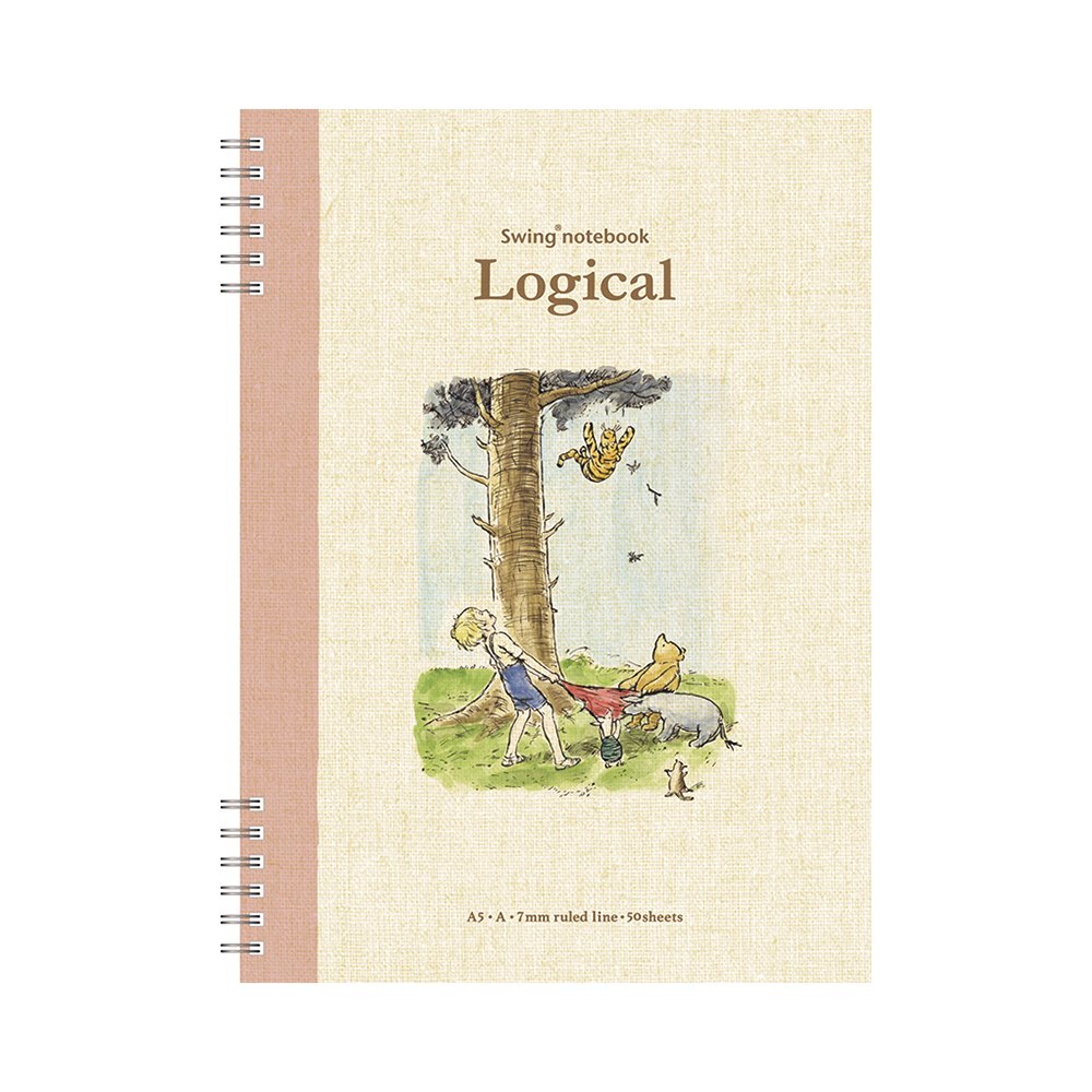 Nakabayashi 64964 Swing Logical W-Ring Notebook, Classic Pooh, A5