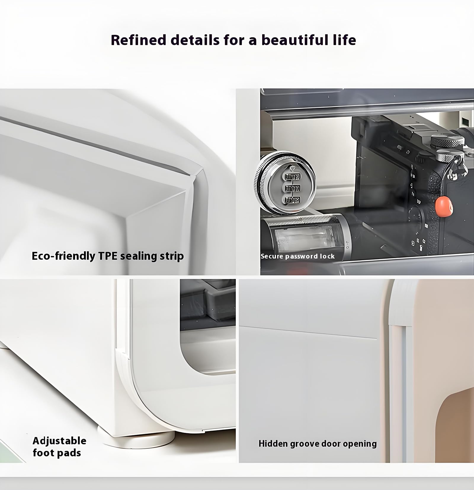 Kamera -linsenentfeuchter, 40l Smart Dry Cabinet Kamera Digital Control Entfeuchtung, Geräuschlose Ständige Feuchtigkeit Trockenbox, Für Malerei, Kalligraphie, Fotografieausrüstung, Archive White