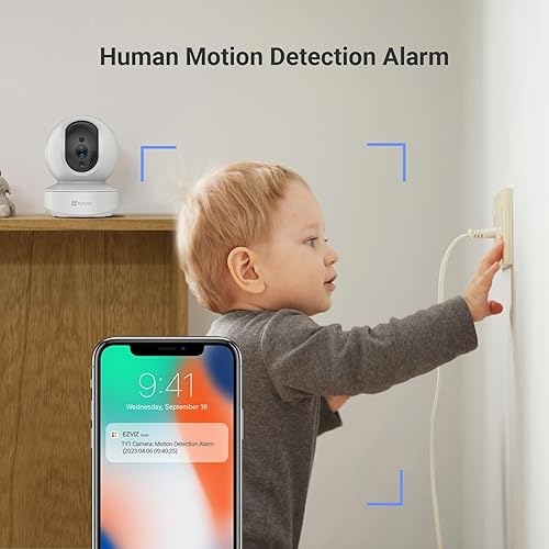 Miniatura 7 de EZVIZ C6N - Cámara WiFi panorámica e inclinable para interiores, detección de movimiento con tecnología de video H.265, seguimiento inteligente,