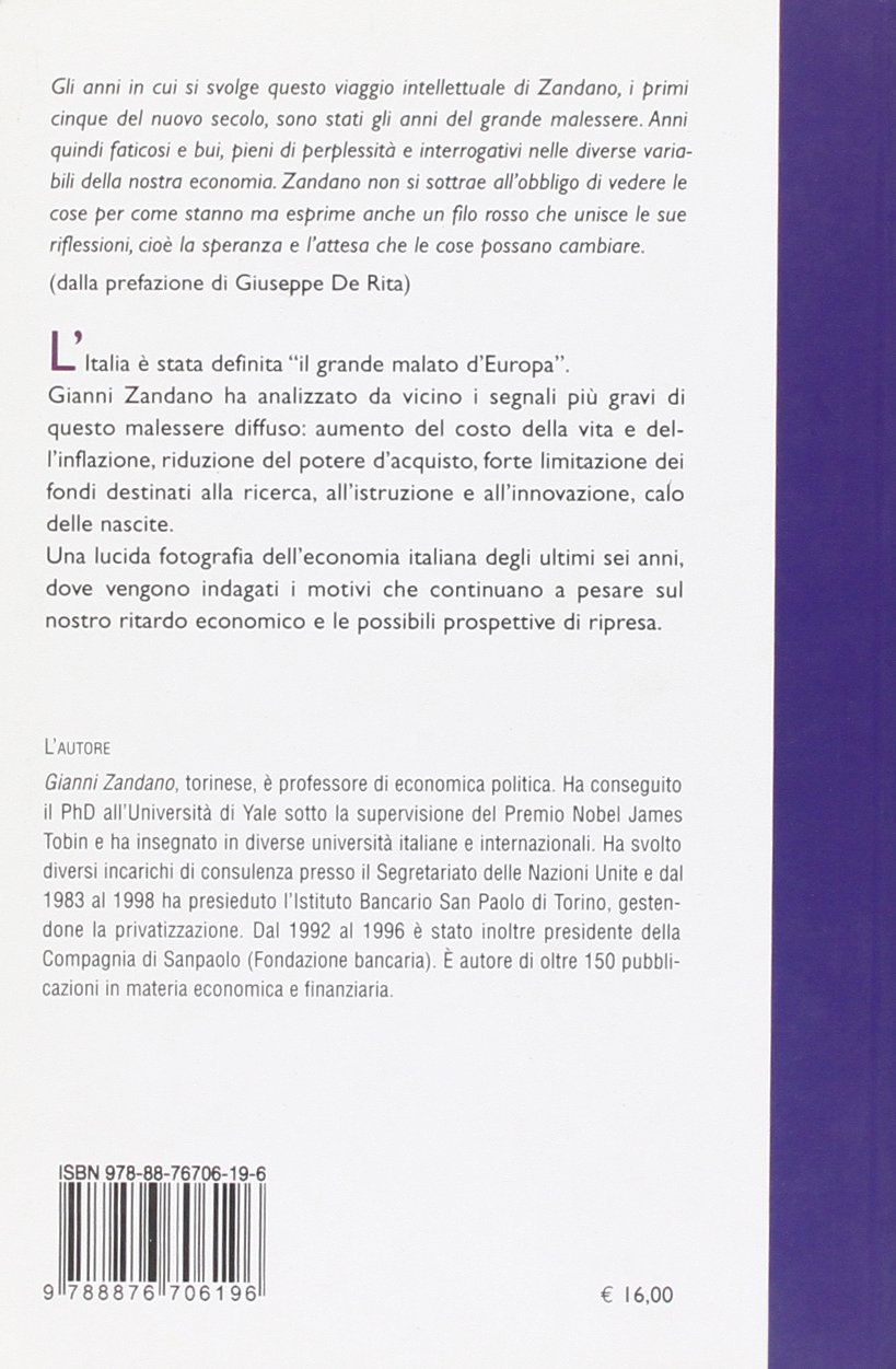 Gli anni del malessere. 2001-2006. Analisi e prospettive della politica economica italiana