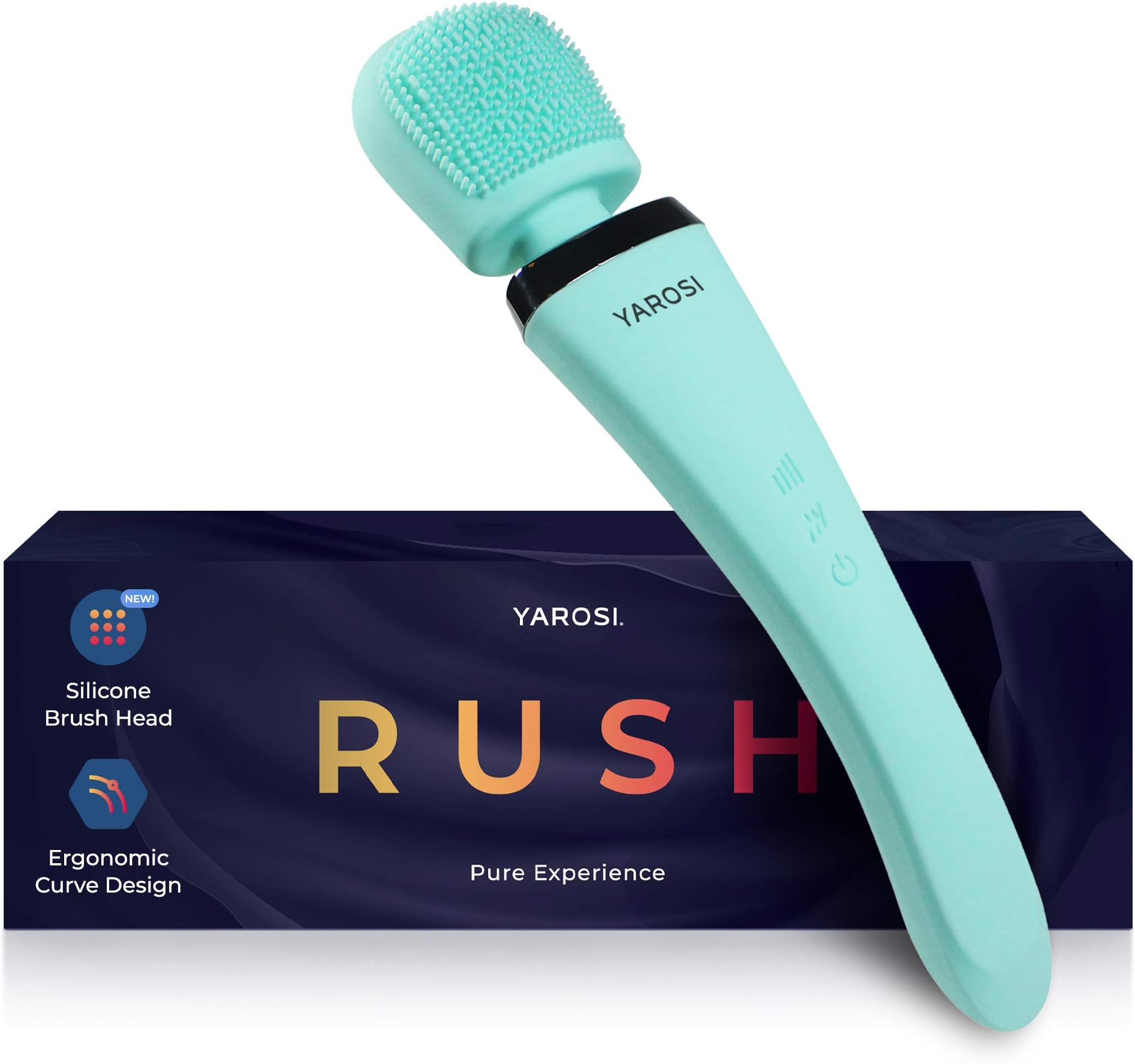 Yarosi Wireless Curve Brush Therapeutic Device Waterproof Version - 8 Powerful Speeds and 20 Patterns - for Muscle Aches and Sports Recovery - Rechargeable - Travel Friendly - Green