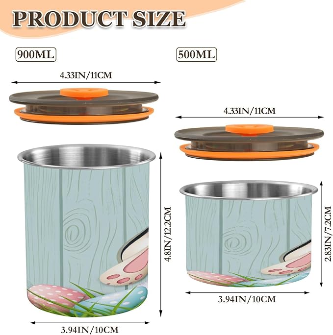 Envase de almacenamiento de café JUZIHAI 30oz acero inoxidable miniatura 3
