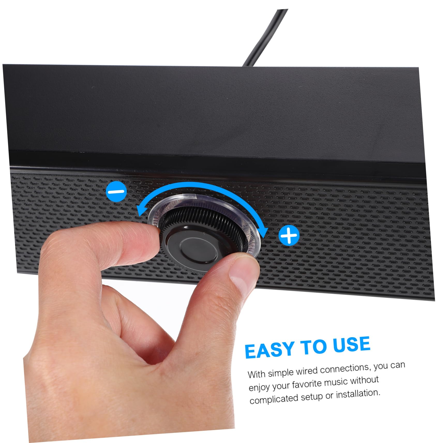 Holibanna Barra de Sonido Subwoofer para PC y TV, Usuario Doméstico, Diseño Compacto y Portátil, Cable USB, Sonido Estéreo de Alta Definición, Compatible Ordenadores y Dispositivos Móviles,