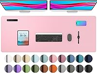 Vista 22 de Aothia Protector de escritorio de cuero, alfombrilla para ratón, alfombrilla de escritorio de oficina, secante de escritorio de cuero PU