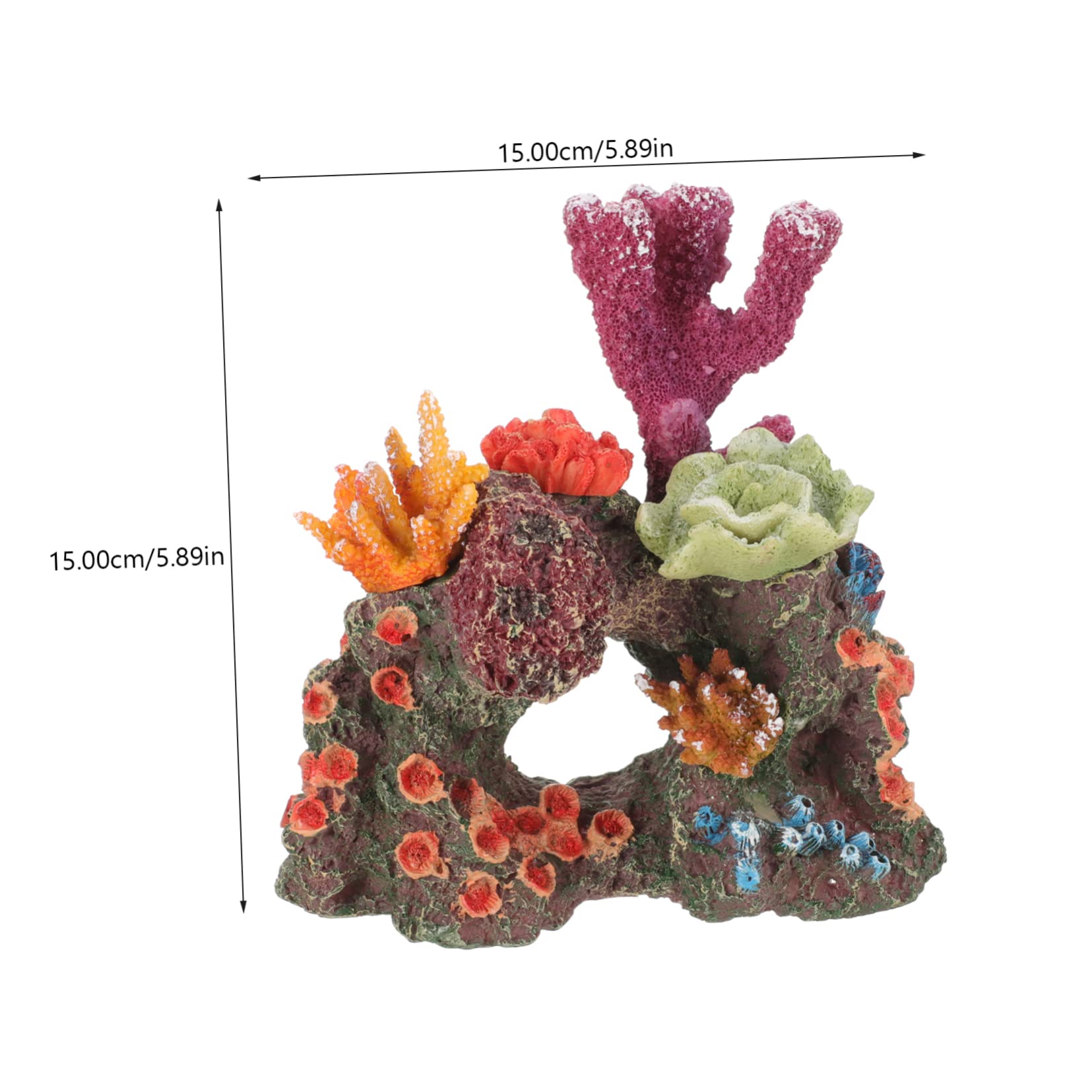Sosoport 3pcs Künstlicher Steingarten Aus Korallen Aquarium Korallenriff Ornament Tank Pflanzenaquarium Desktop-Aquarium- Strand Luft Schwimmpflanzen Für Aquarien Nautisch Wasser Harz