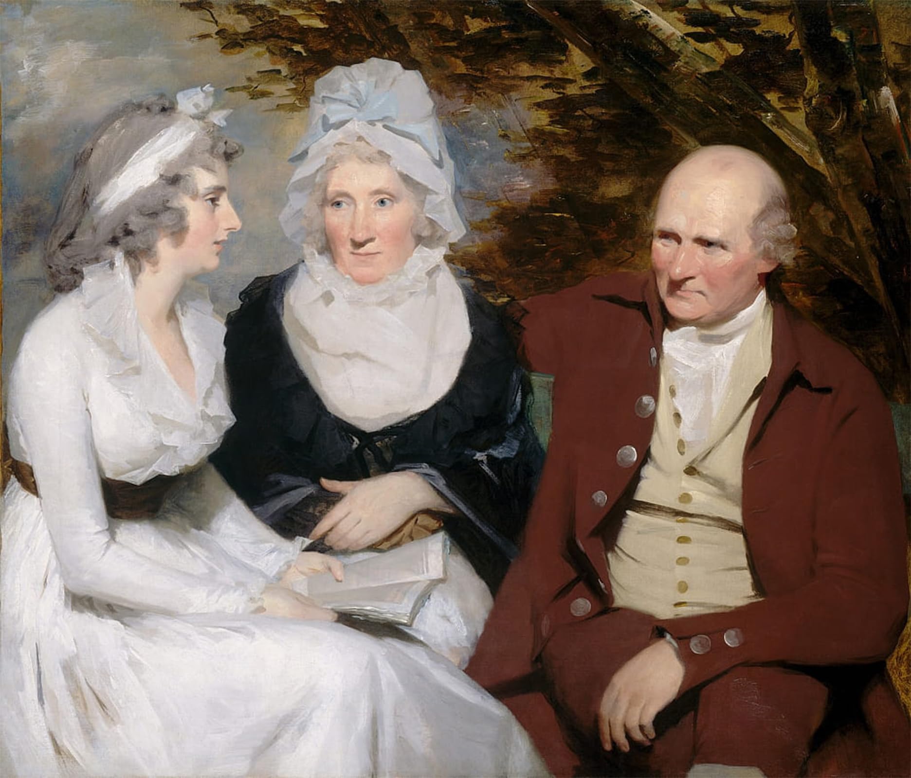 ARTXLXXBN Famous Painting Canvas Artwork Graffiti Print Johnstone Johnstone and Miss Wedderburn by Henry Raeburn Portrait Canvas Image for Home Decor 60x90cm