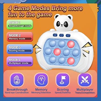 Quick Press Game Fidget Toys Pro for Kids Adults, Handheld Game Fast Puzzle Game Machine, Push Bubble Stress Toy, Relief Party Favors, for Kids