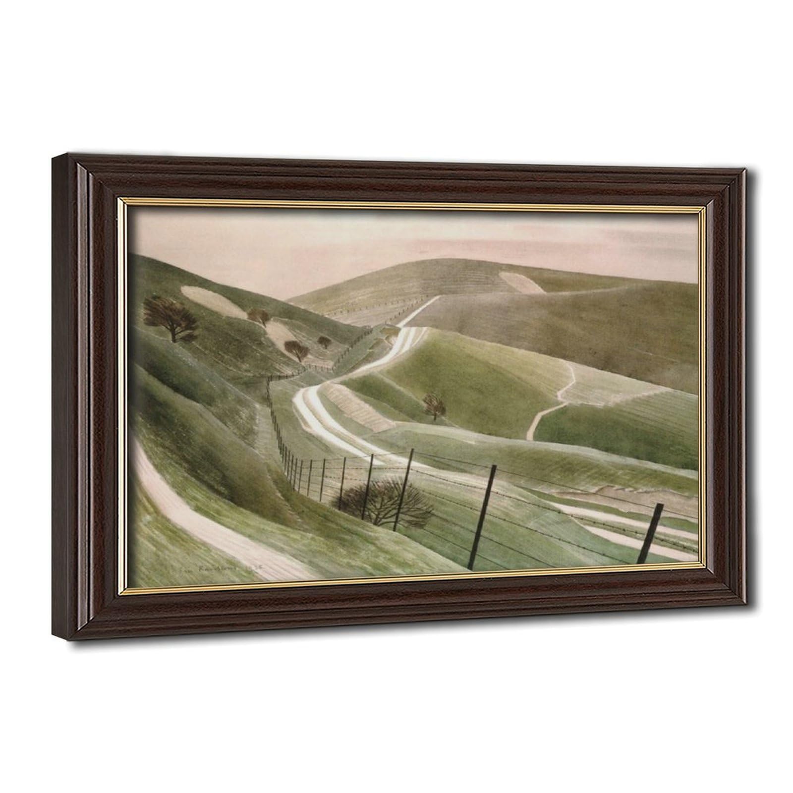 WCYB Chalk Paths by Eric Ravilious Posters Prints Canvas Deco Paintings Wall Art Hangable Frame 8" L X 12" W