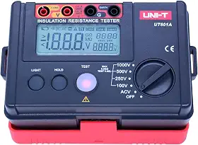 UNI-T Testador de Resistência de Isolamento Megger Terra Megohmímetro de Resistência de Terra (UT501A)