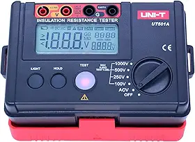 UNI-T Testador de Resistência de Isolamento Megger Terra Megohmímetro de Resistência de Terra (UT501A)